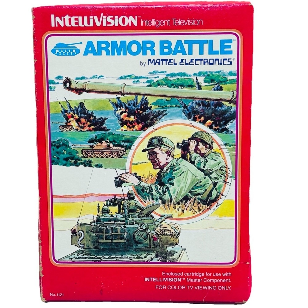 Intellivision Armor‎ Battle Mattel Electronics Video Game 1979 Box Manual